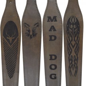 60mm Tapered Genuine Leather Laser Etched Gun Sling